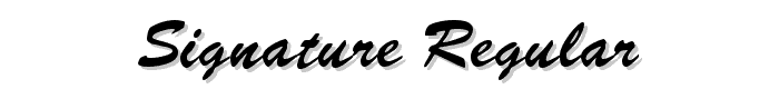 Signature Regular font